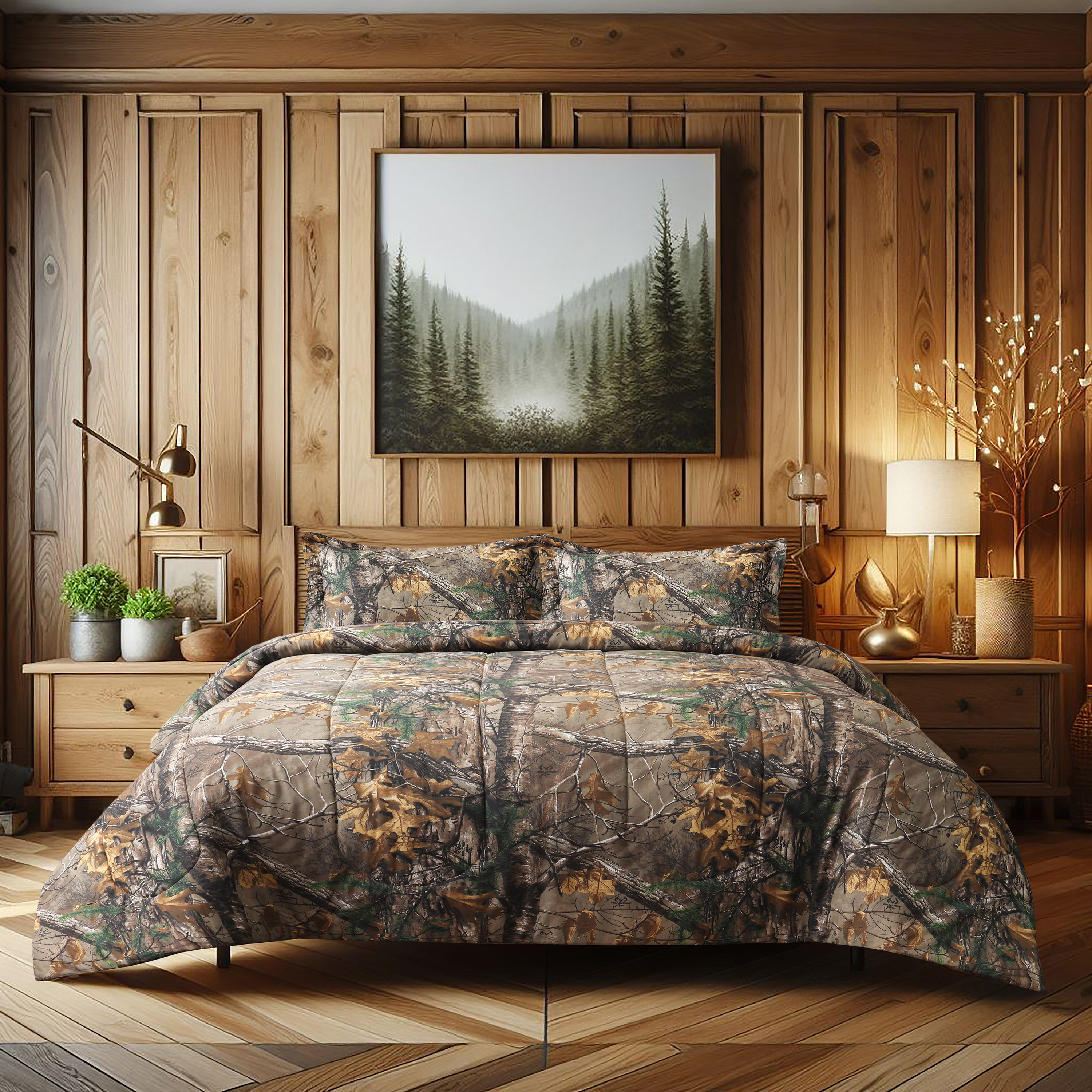 Camo bed skirt queen best sale